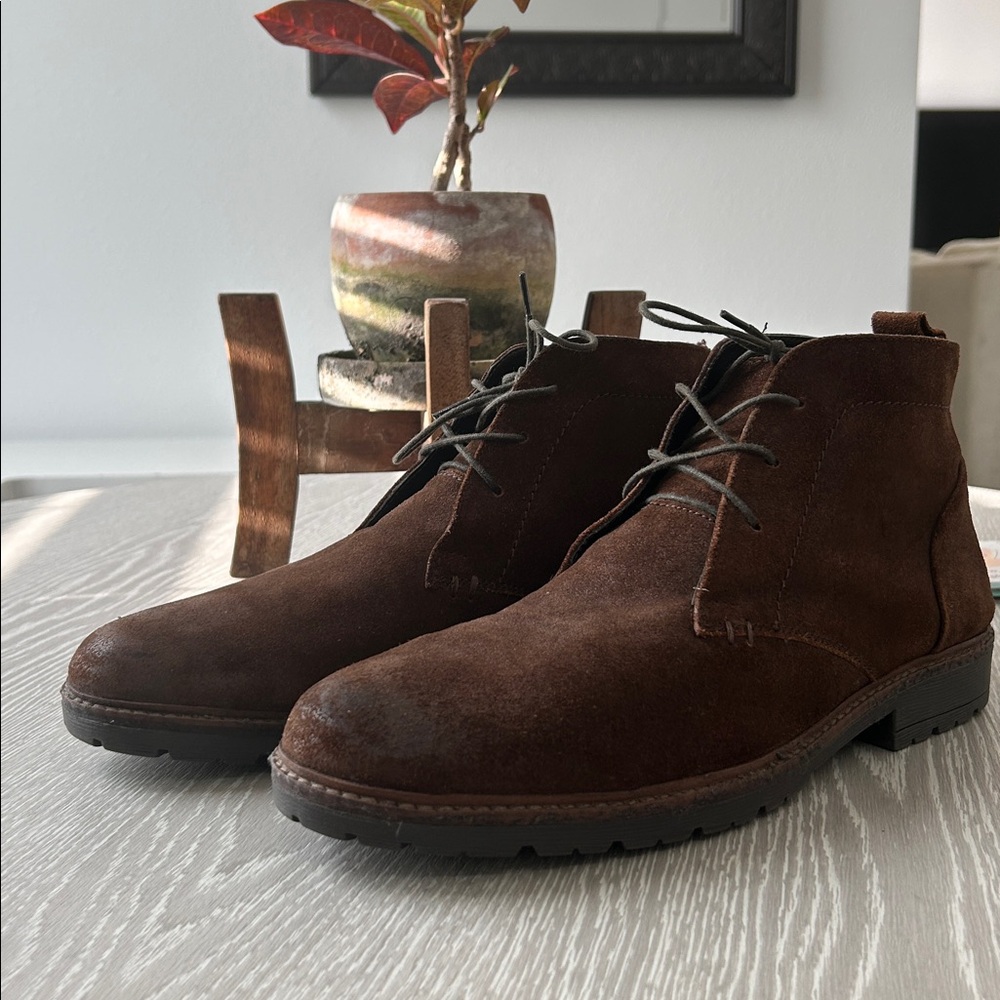 Silver Street Lace-Up Chukka Worker Boots ( BRN Waxy Suede)